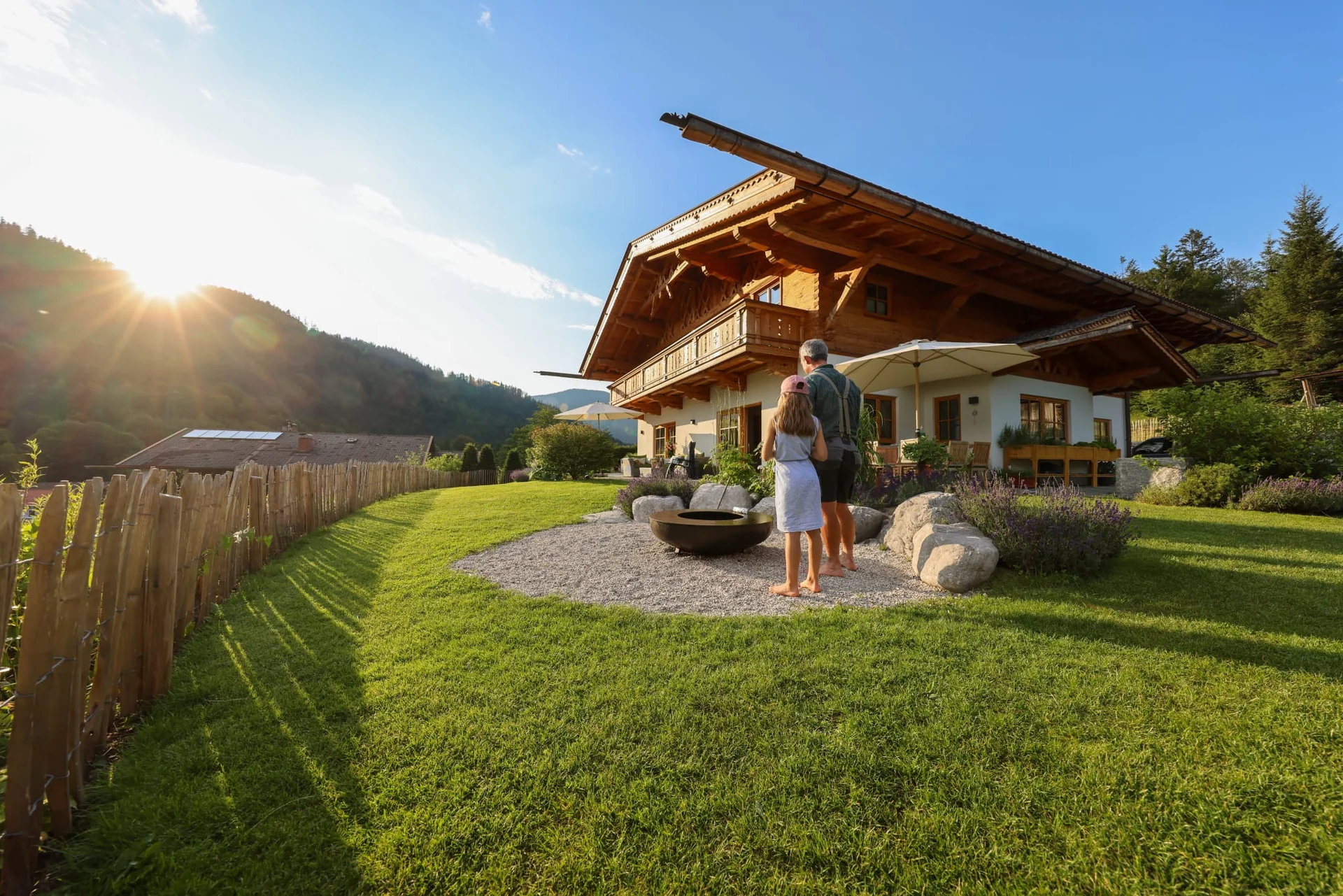 Garten mit Bergblick